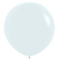 S 1М Пастель Белый / White / 1 шт. /, Латексный шар (Колумбия)
