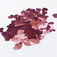 Конфетти "Сердца Роза голд" фольгированные 1 см / 100 г / (Китай)
