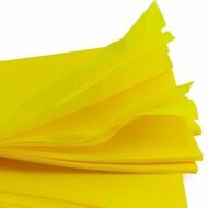 Бумага упаковочная тишью Желтая лист 50*50 см / 10 шт. / (Китай)