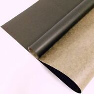 Крафт-бумага упаковочная вержированная однотонная Черная / рулон 70 см * 10 м, 40 гр/м.кв (РОССИЯ)